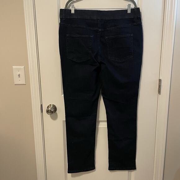 NWT D & Co Womens Stretch Jean Sz 18W Blue Dark Wash Pull On Skinny Leg Mid Rise - Picture 3 of 11